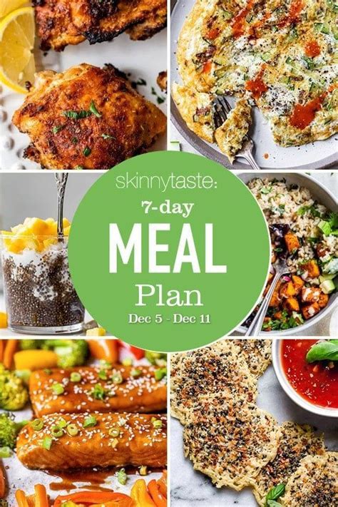 7 Day Healthy Meal Plan Dec 5 11 Skinnytaste Bloglovin’ Healthy Meal Plans Meal