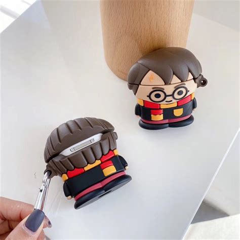 Airpods Case Cover Harry Potter Wizard 3d Cute Cartoon Etsy