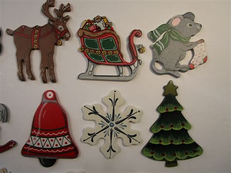 11 Christmas Pre Painted Wood Cutouts For Crafts Ornaments Etsy