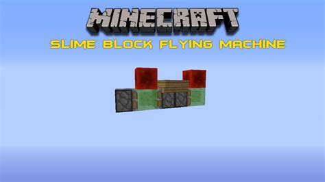 Minecraft Slime Block Flying Machine Mesin Terbang Youtube