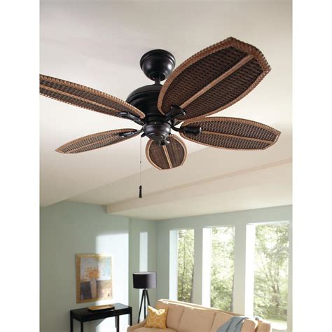 On the hunt for the perfect coastal style ceiling fan to complete your beach inspired look? Palm Beach II 48 in. Indoor Outdoor Natural Iron Ceiling ...
