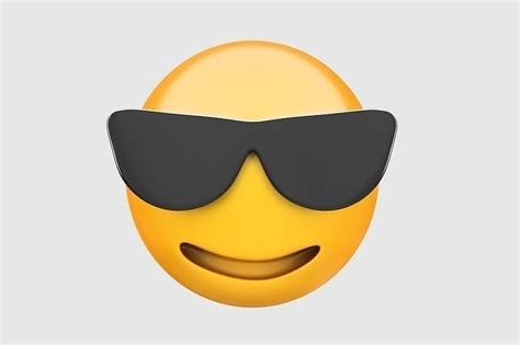 Emoji Smiling Face With Sunglasses 3d Model Cgtrader