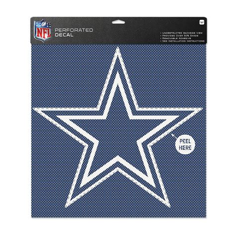 Dallas Cowboys 17 Inch Perforated Star Decal Dallas Cowboys Pro Shop