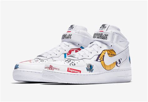 Supreme X Nike Air Force 1 Mid 07 Nba Logos Sneaker Style