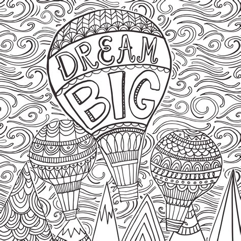 Get This Printable Adult Coloring Pages Quotes Dream Big
