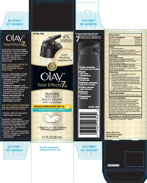 Olay Total Effects Feather Weight Moisturizer With Sunscreen