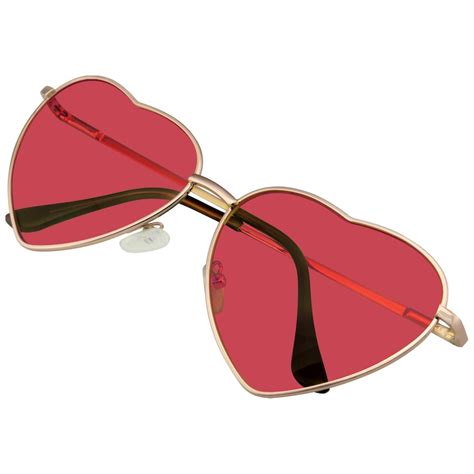 Emblem Eyewear Heart Sunglasses Shaped Retro Festival Color Etsy