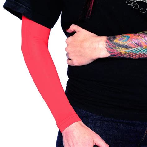 Red Full Arm Sleeves To Cover Tattoos At Work Or School
