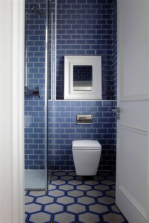 Bathroom Tiles White And Blue Rispa