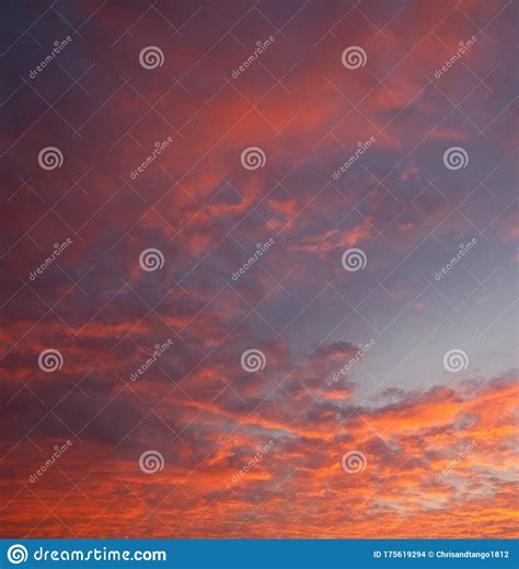 Beautiful Red Sunset Suitable For Background Stock Photo Image Of