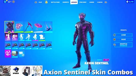 Axion Sentinel Skin Combos Fortnite Battle Royale Youtube