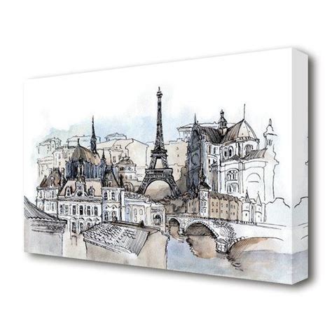 Eiffel Tower Over The Ciity 8 Paris Painting Print On Canvas East
