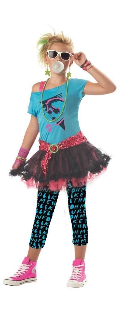 80s Valley Girl Punk Rock Girl Dress Costume Tween