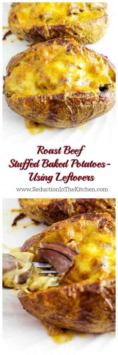 Roast Beef Stuffed Baked Potatoes Using Leftovers