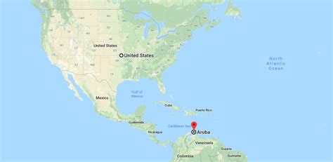 Where Is Aruba Located On A World Map Map Vector