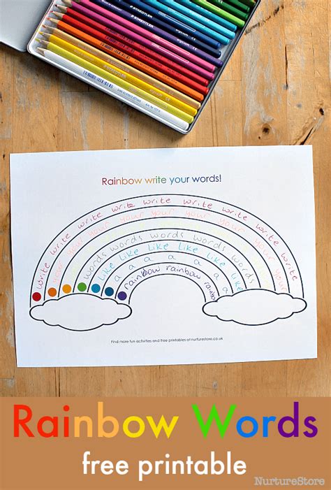 Phillips Phaves Rainbow Writing Freebie Practice Writing The Word