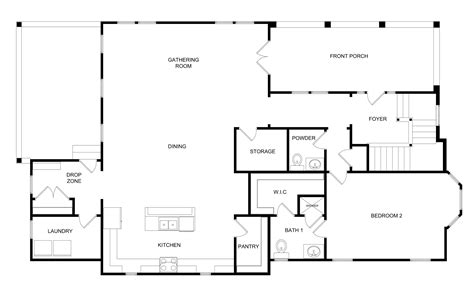 Autocad Drawing House Floor Plan