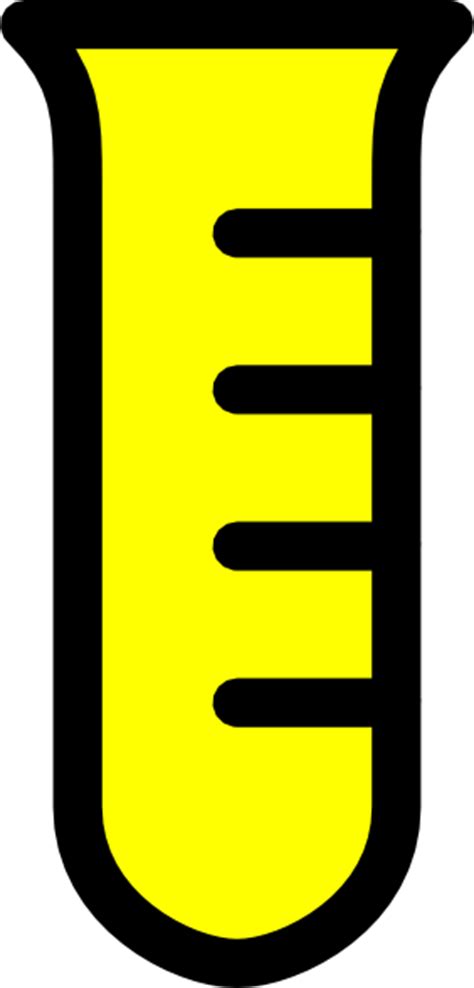 Test Tube Yellow Clip Art At Vector Clip Art Online