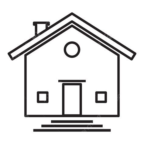 Line Art House Icon Vector House Line Art Icon Png And Vector With