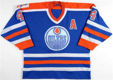 Tulsa oilers game worn jersey. 1988-89 Kevin Lowe Edmonton Oilers Game Worn Jersey - "Edmonton Oilers 10-year Anniversary ...