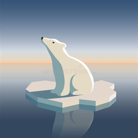 Polar Bear On Ice Stock Illustration Illustration Of Floating 38830874