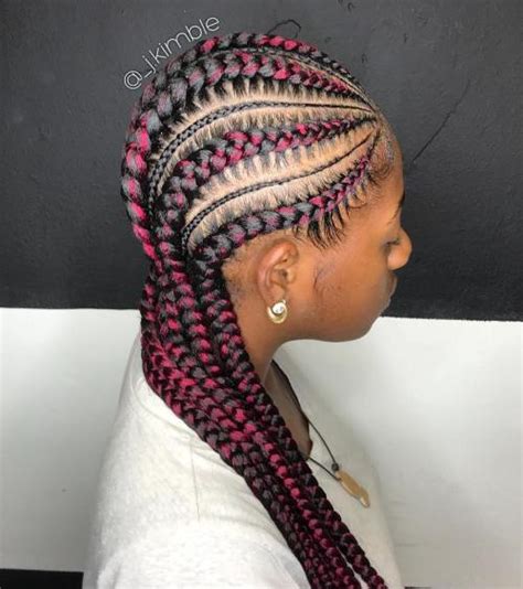 The cornrows are woven in a wayward fashion over the head for a distinctive look. 20 Super Hot Cornrow Braid Hairstyles