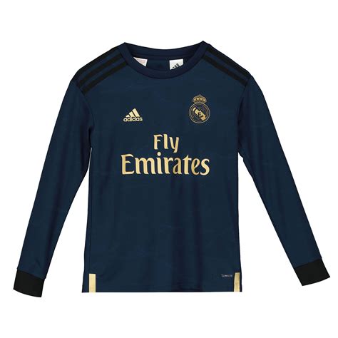 Adidas Kids Real Madrid Away Football Soccer Shirt Jersey 19 20 Long
