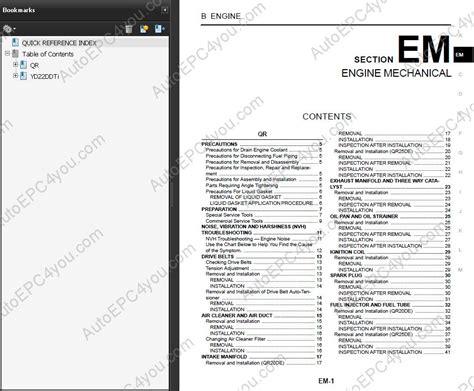Nissan X-Trail T30 service manual, repair manual, workshop ...