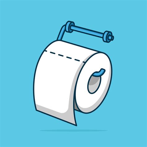 Toilet Tissue Paper Roll Vector Icon Illustration Healthcare And