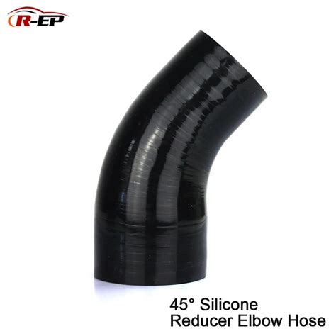 R Ep 45 Degrees Reducer Silicone Elbow Hose 38 45 63 76 83 89mm Rubber Joiner Bend Tube For Car