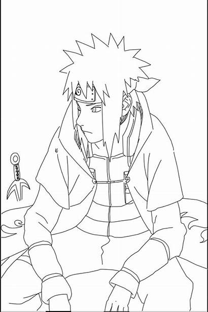 Naruto Minato Coloriage Imprimer Shippuden Lineart Sasuke