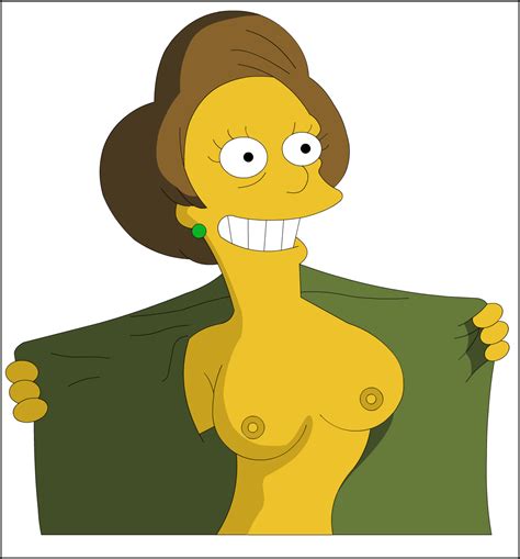 Rule 34 Breasts Clothes Color Edna Krabappel Female Female Only Front View Human Nipples Solo