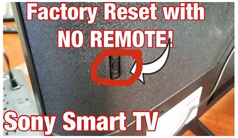 Sony Smart TV: How to HARD FACTORY RESET without Remote (Use Buttons on