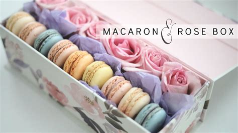 The macaron box comes to life diy / tutorial: DIY ROSE BOX WITH MACARONS - EASY MOTHER'S DAY GIFT IDEA ...