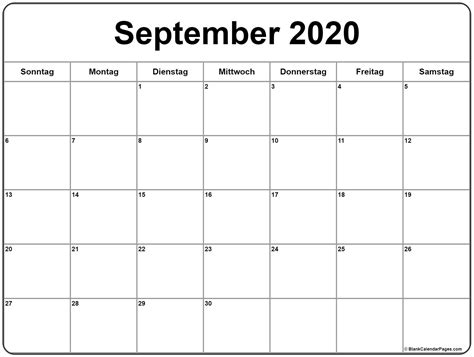 Yearly, monthly, landscape, portrait, two months on a page, and more. September 2020 kalender | kalender 2020