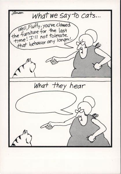 The Far Side What We Say To Cats Gary Larson Postcard