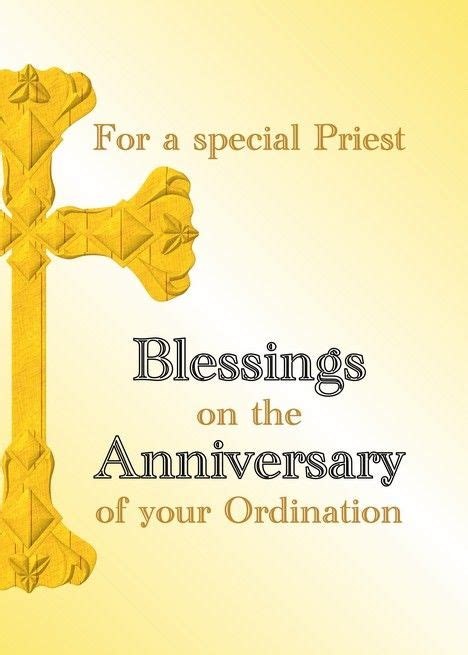 Blessings On Anniversary Of Priests Ordination Ornate Wooden Cross