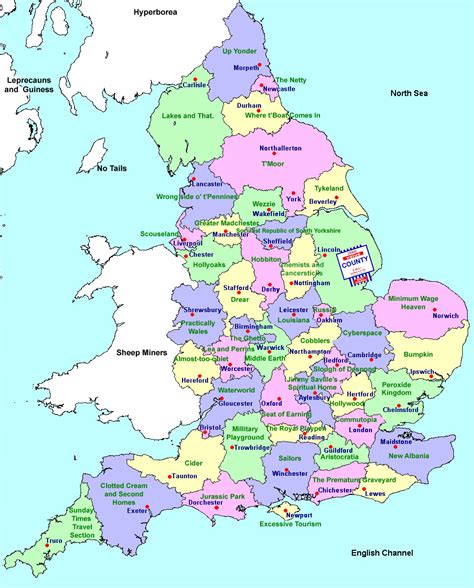 A Map Of England Showing The Counties United States Map