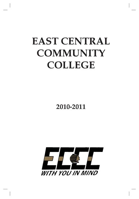 Eccc Catalog By East Central Community College Issuu
