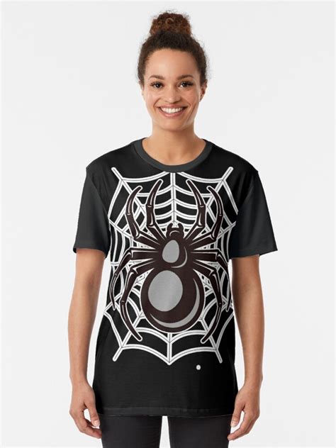 Spider Black Widow On A Web T Shirt By Ruftup Redbubble Black Widow