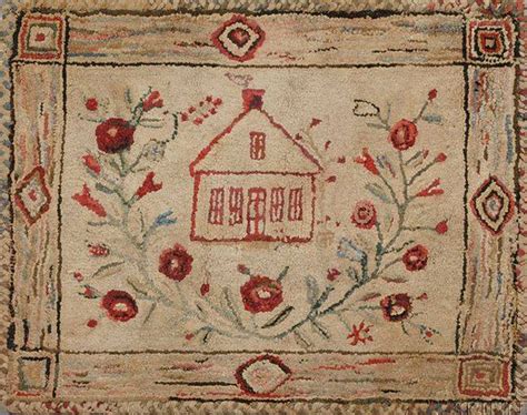 Wool And Linen Hooked Rugs Antique Reproduction Rugs And Pillows In