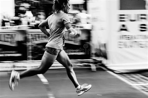 Woman Runner In Marathon Female Athlete Athletics Ladies Sports