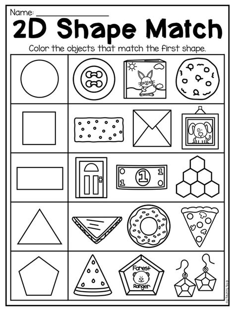 Shape Game For Kindergarten Worksheet24