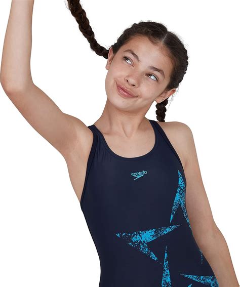 Speedo Mädchen Boomstar Placement Flyback Swimsuit Badeanzug Amazon