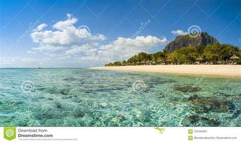 Le Morne Brabant Landscape Stock Image Image Of Reef