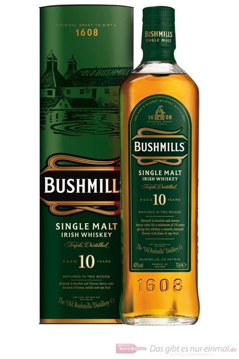 Bushmills 10 Jahre Old Design Single Malt Irish Whiskey 40 07l