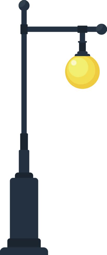 Vintage Street Lamp Vector Illustration Isolated On White Background