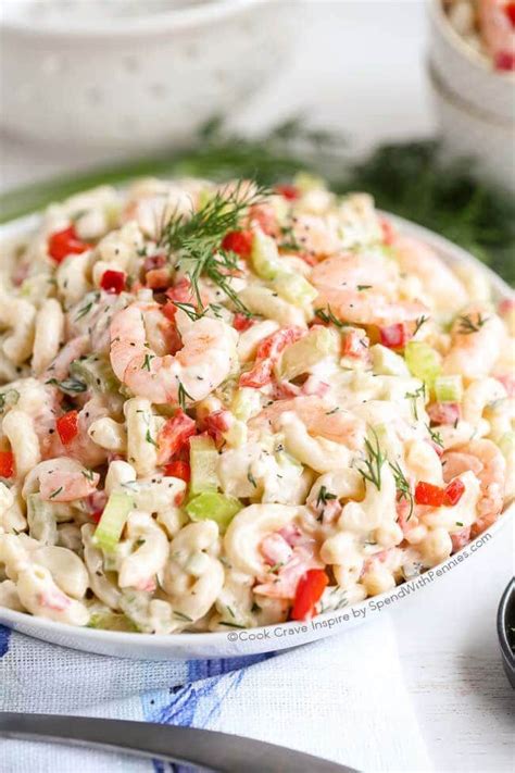 Shrimp Pasta Salad Is Definitely The Perfect Dish To Take To A Potluck Or Party It Comes Tog