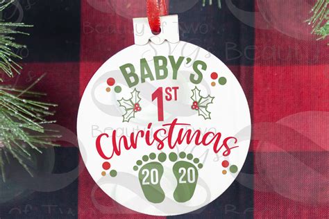 Christmas Svg Baby 1st Christmas Ornament Svg 2020 Svg