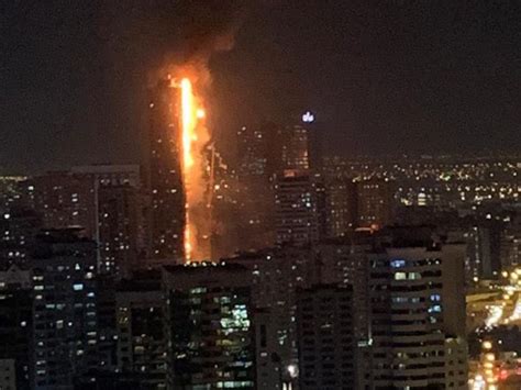 Massive Fire Engulfs UAE Residential Skyscraper